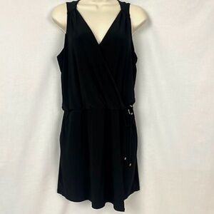 White House Black Market Black Sleeveless Romper
